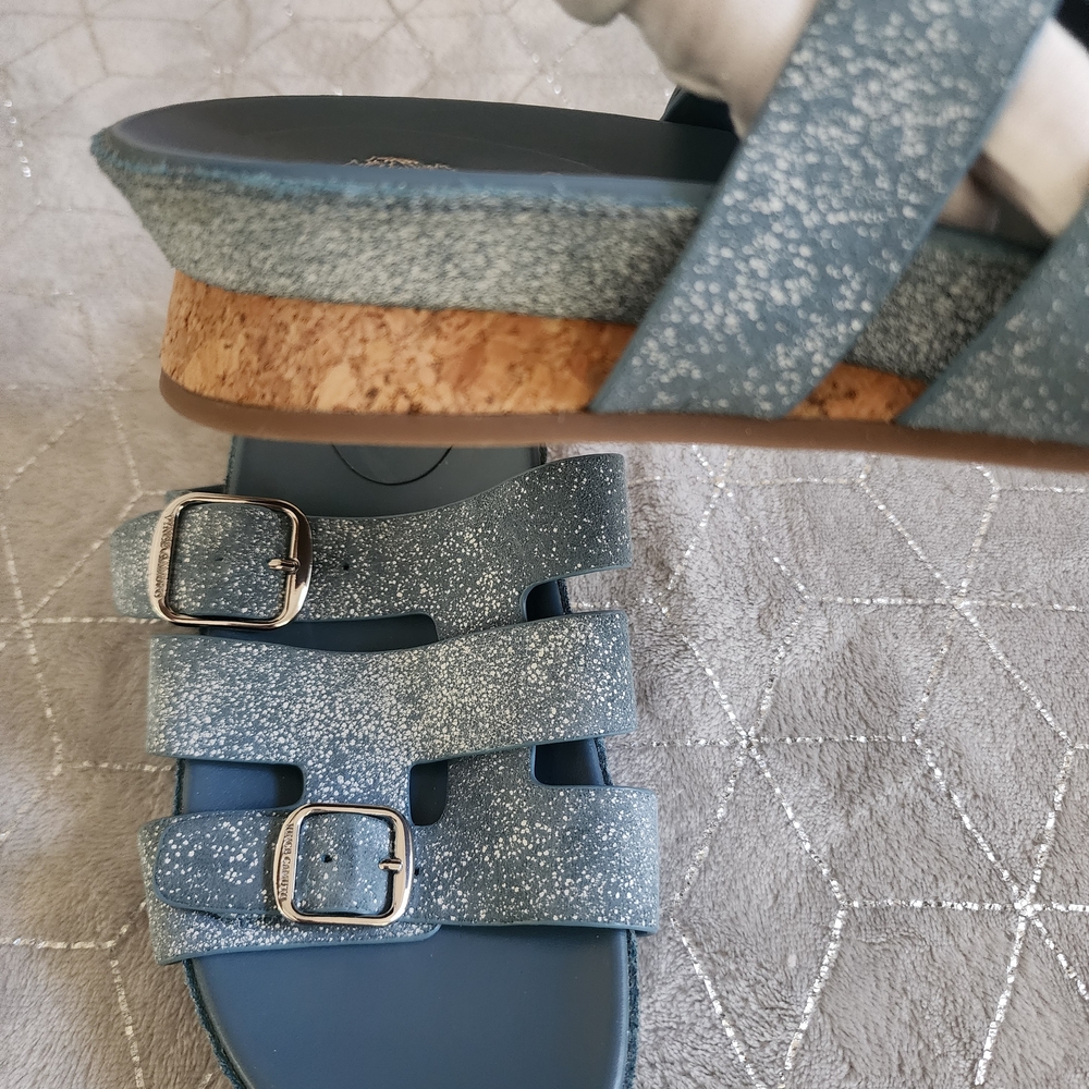 VINCE CAMUTO | Blue Slide Sandals - Picture 5 of 13